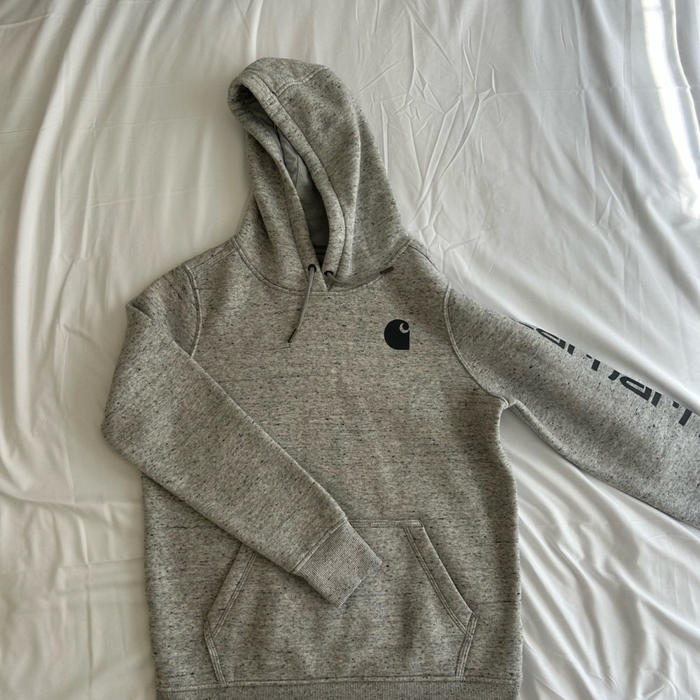 Carhartt Black and Gray Hoodie Sweatshirt Classic Comfort